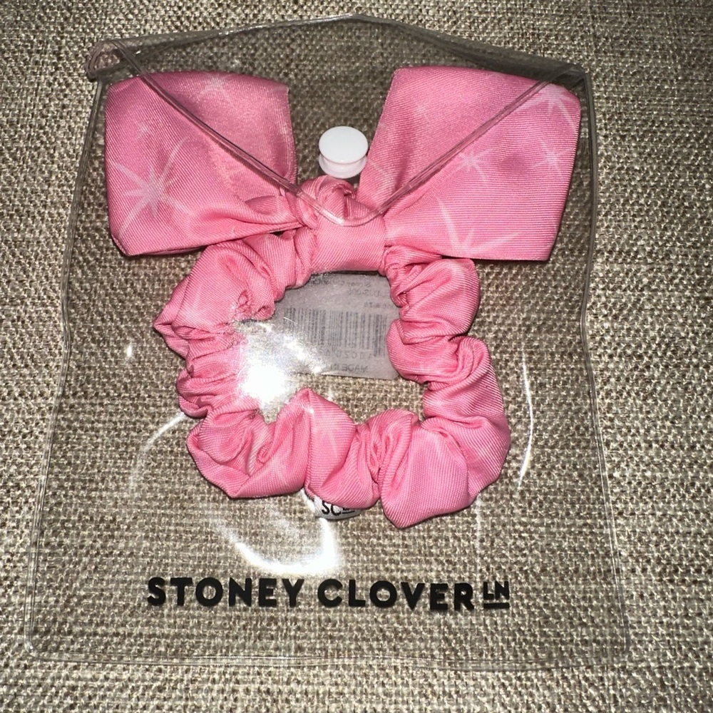 STONEYCLOVERLANE diner collection pink scrunchie